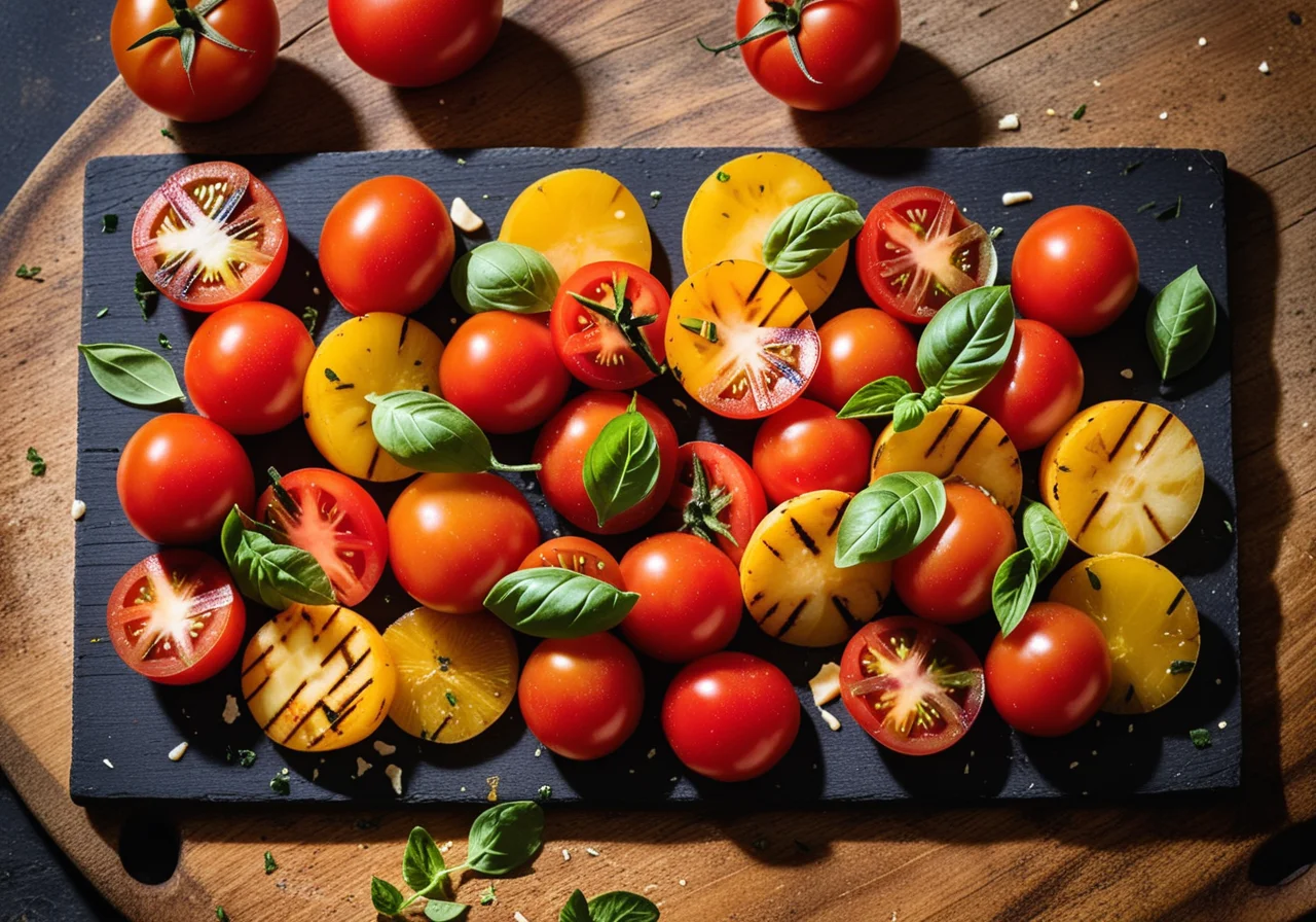 Tomato Salad with Halloumi