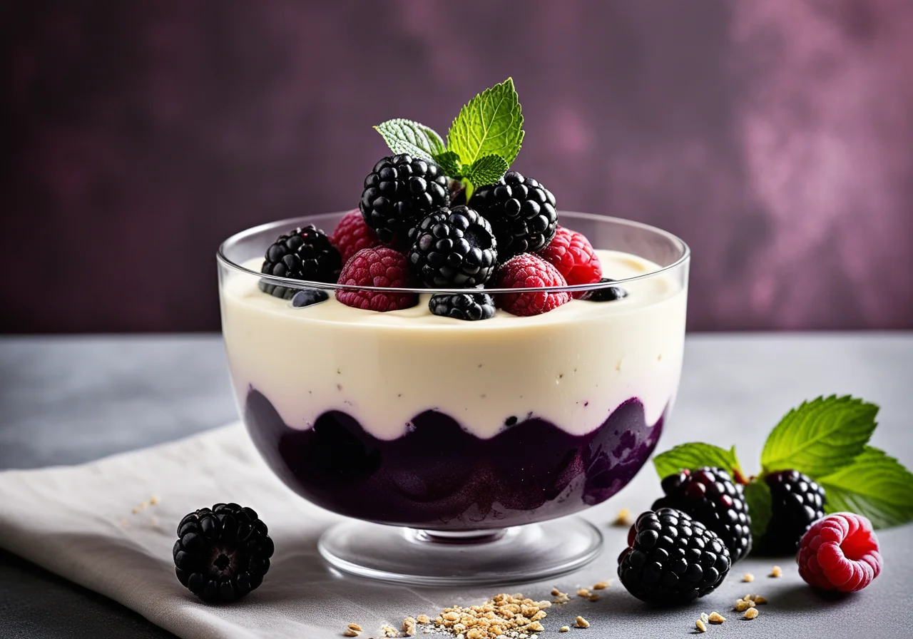 Blackberry Dessert with Quark