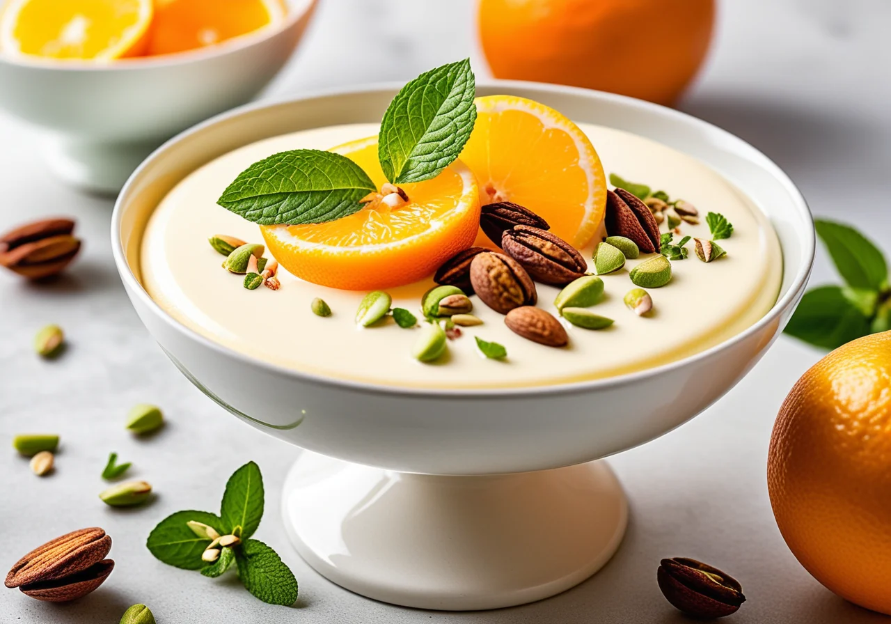 Creamy Yogurt Mousse with Citrus Fruits