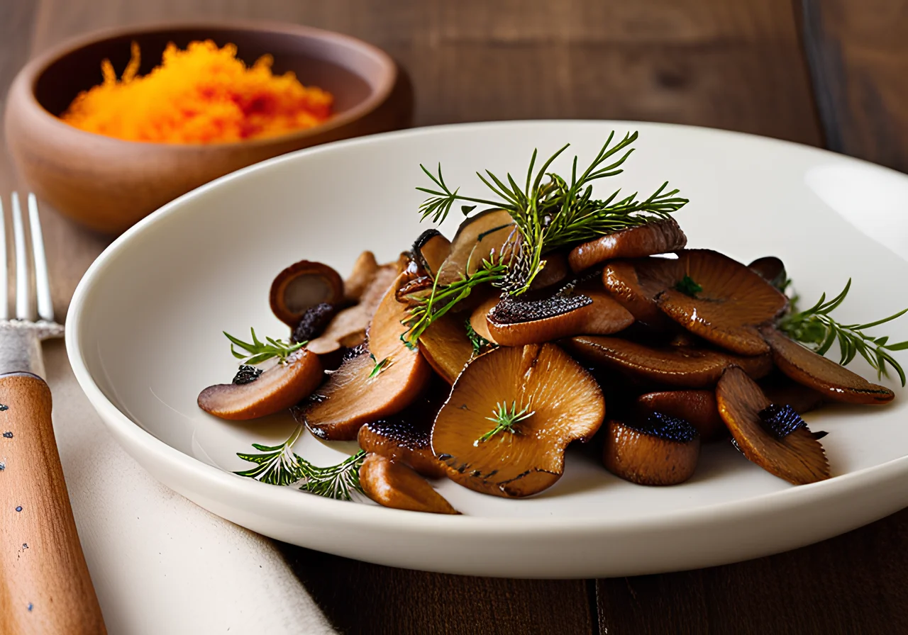 Seitan Strips with Mushrooms