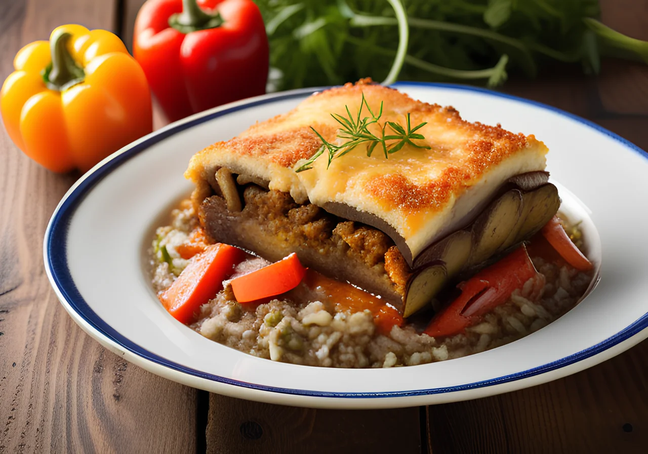 Oriental Eggplant and Ground Beef Casserole (Moussaka)