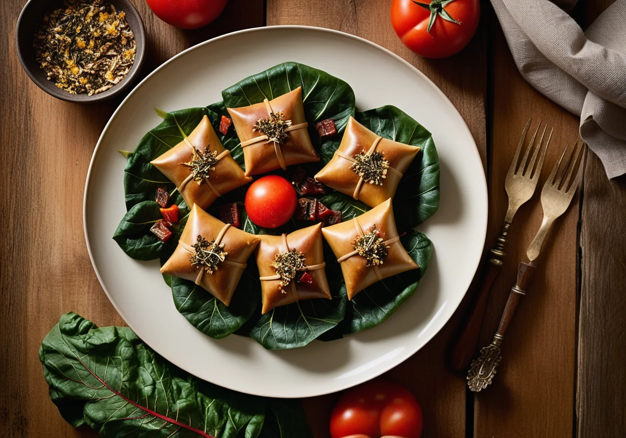 Filled Swiss Chard Leaves