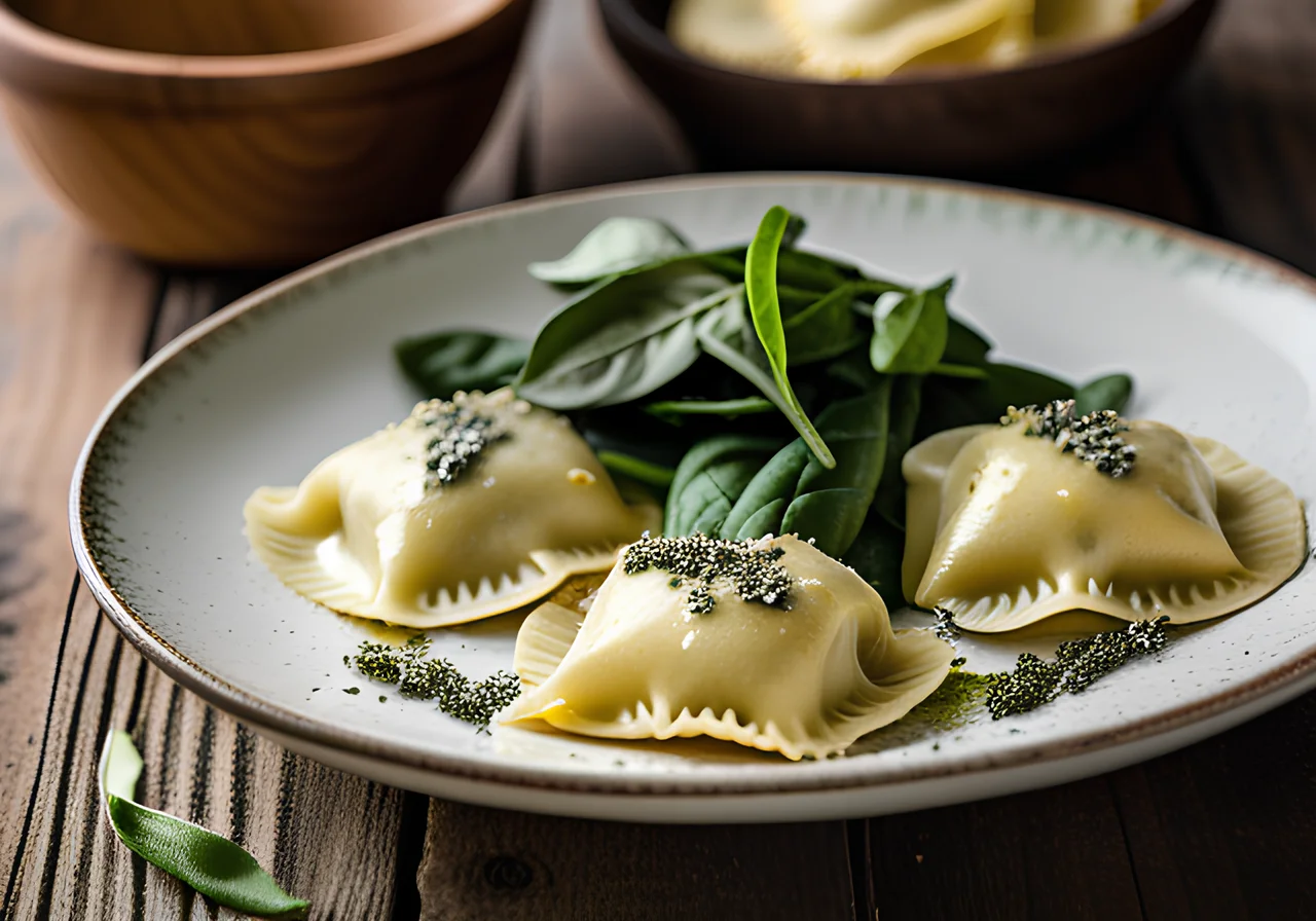 Ricotta Ravioli with Sage Butter