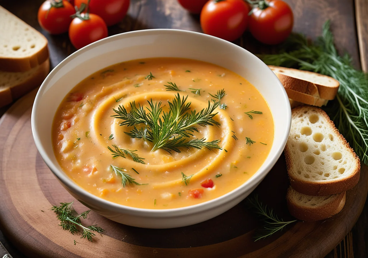 Vegetable Soup with Cheese Toast