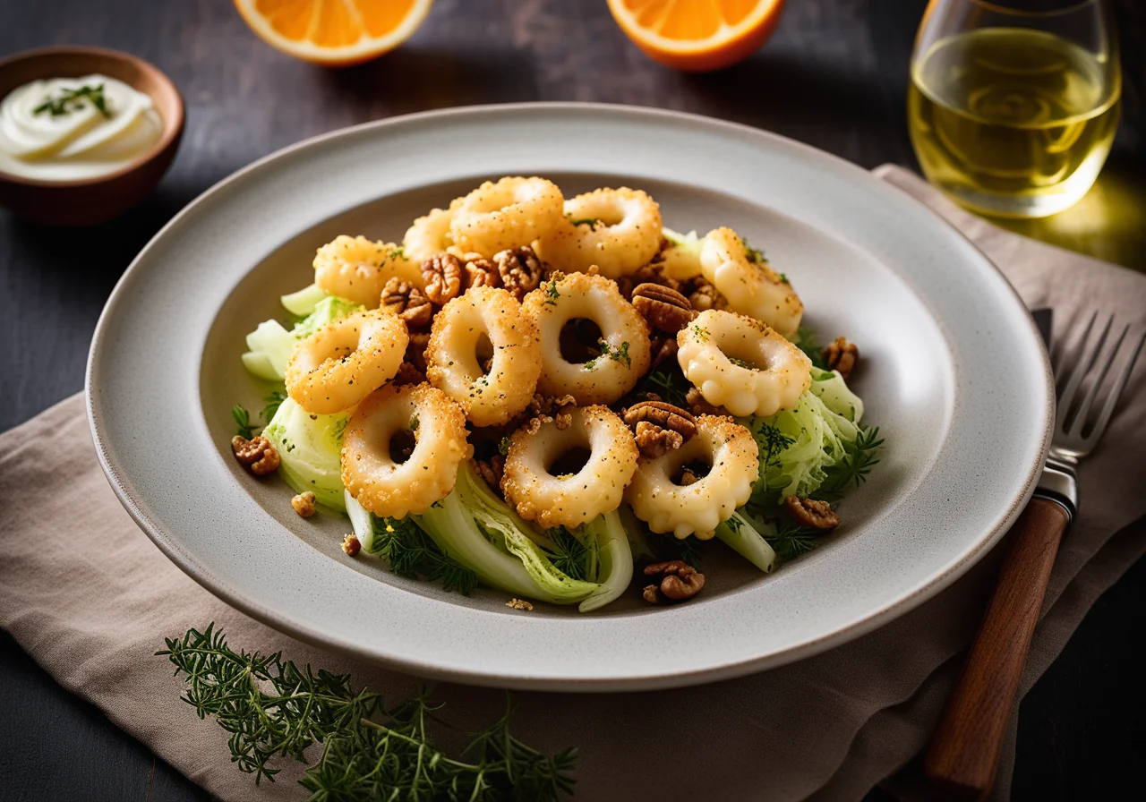Calamari with Cabbage Filling