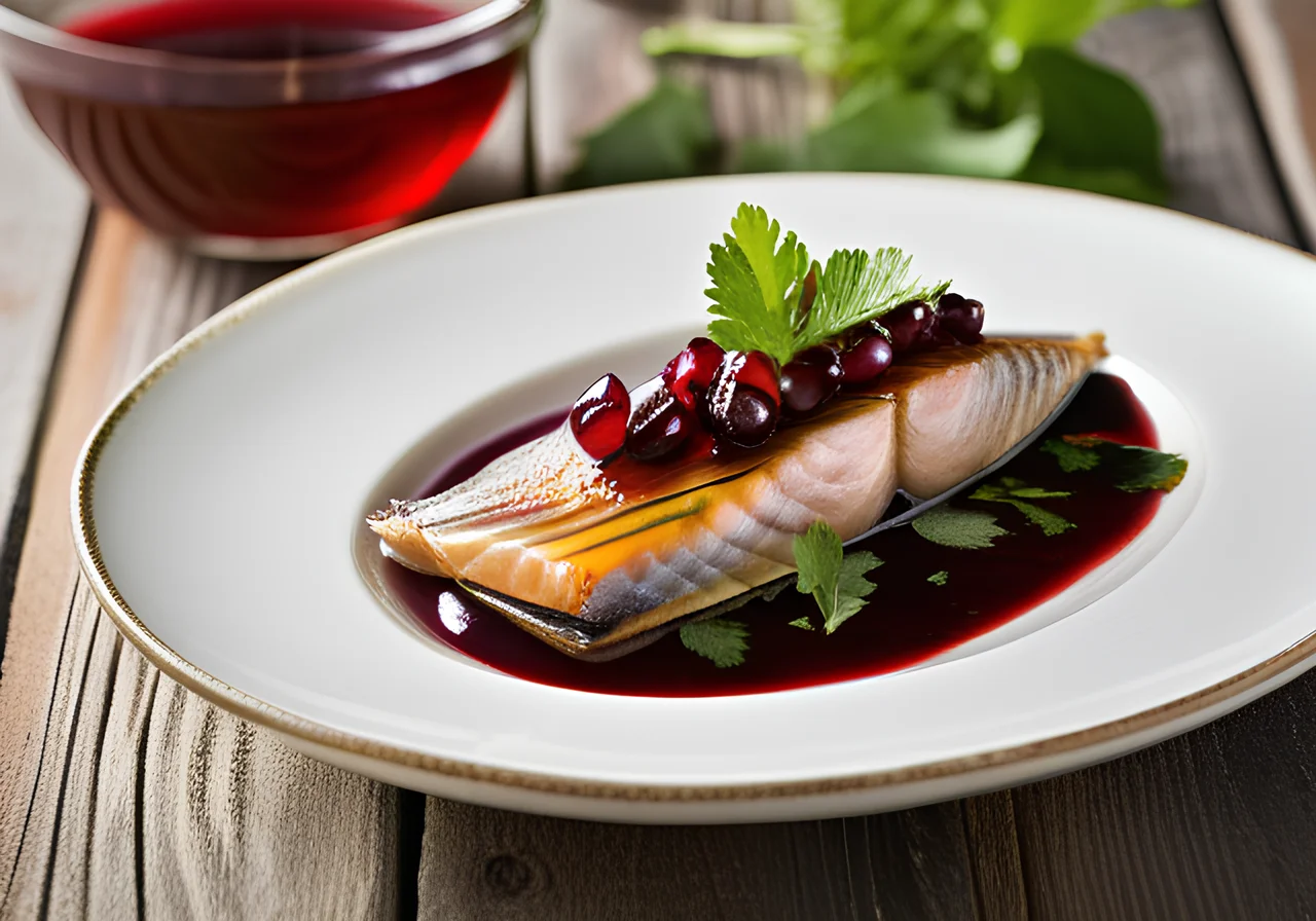 Smoked Mackerel with Currant Shallot Sauce