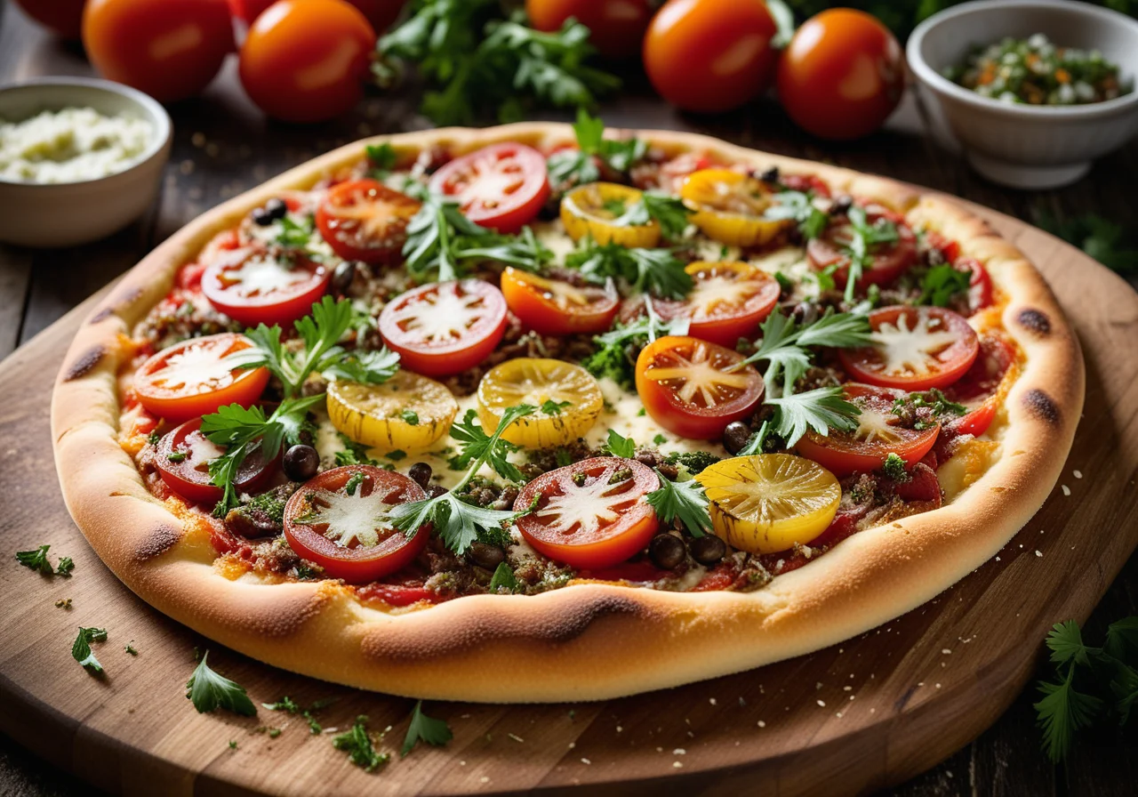 Tomato Anchovy Pizza