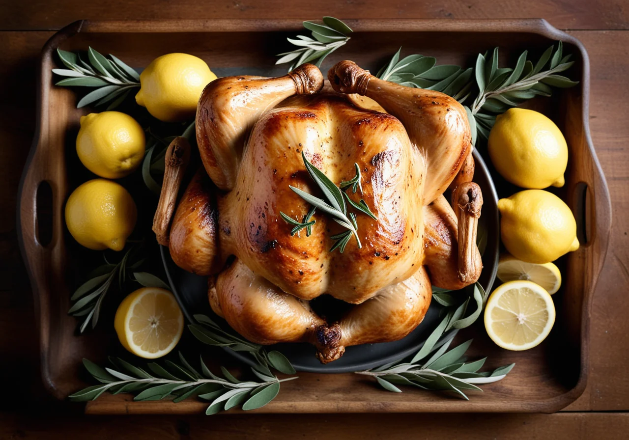 Roast Chicken with Sage and Lemon