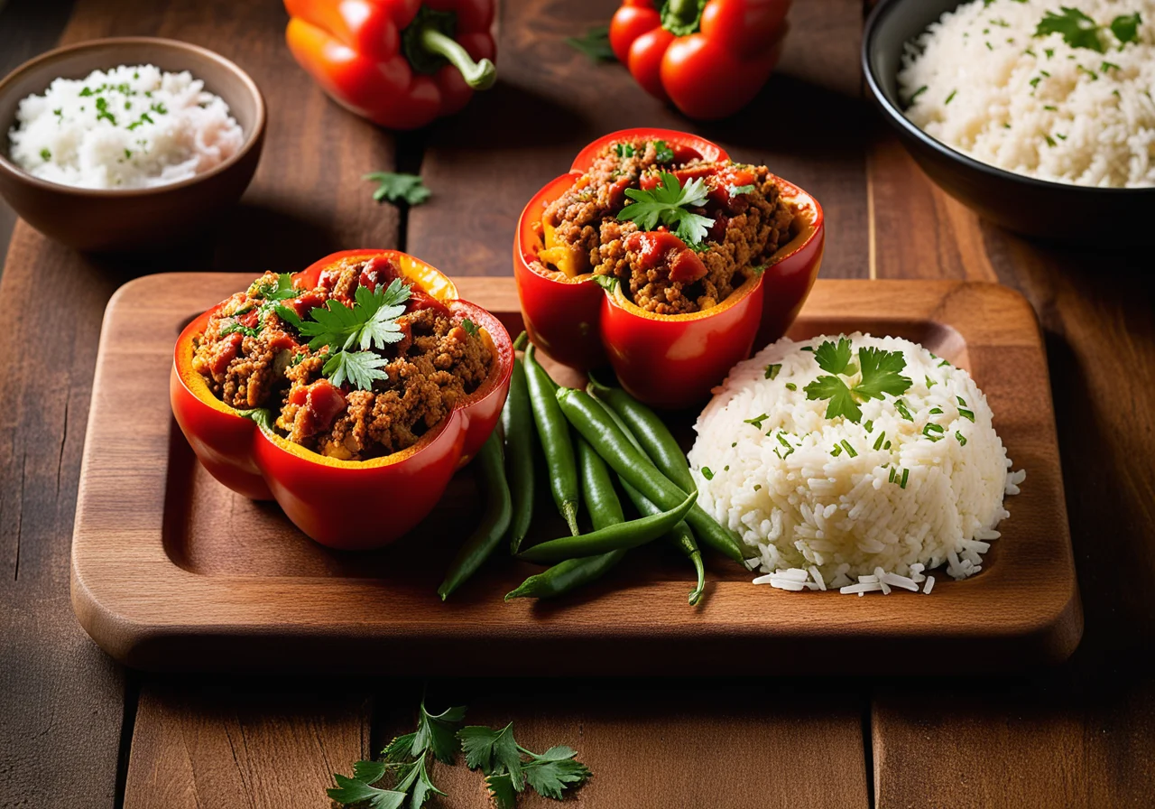 Stuffed Bell Peppers with Ground Turkey