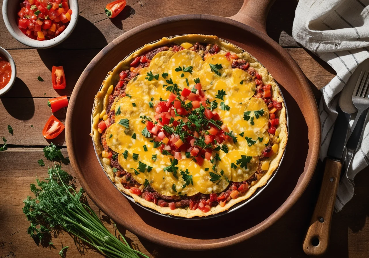 Tortilla Frittata and Mexican Salsa
