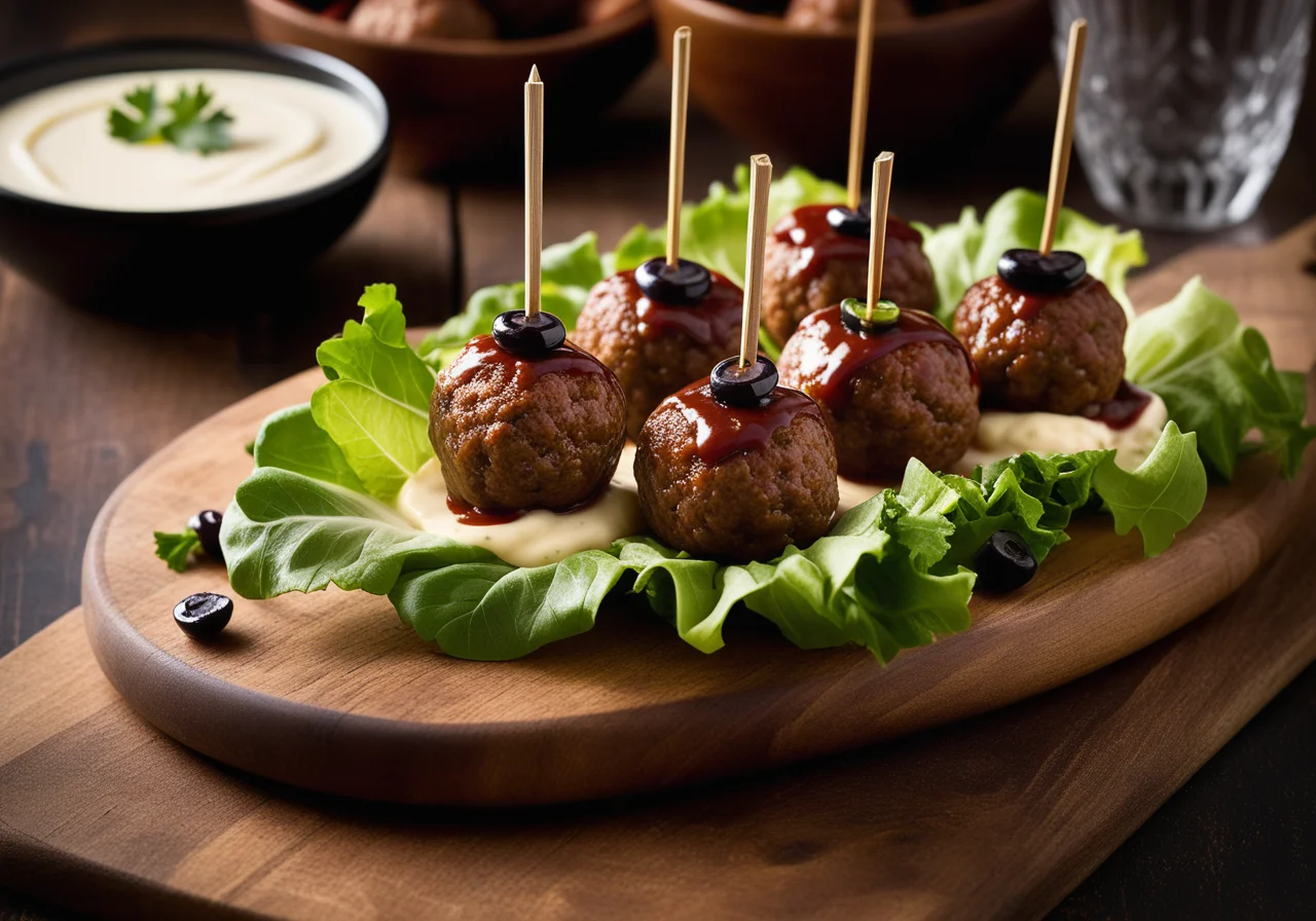 Ground Meatballs on Skewers
