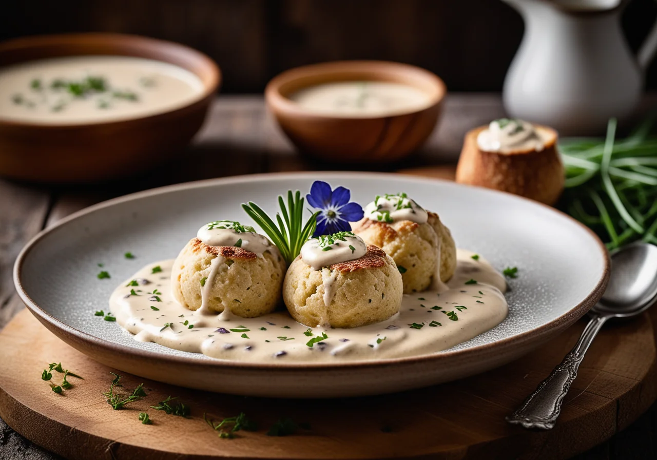 Bread Dumplings with Mushroom Sauce