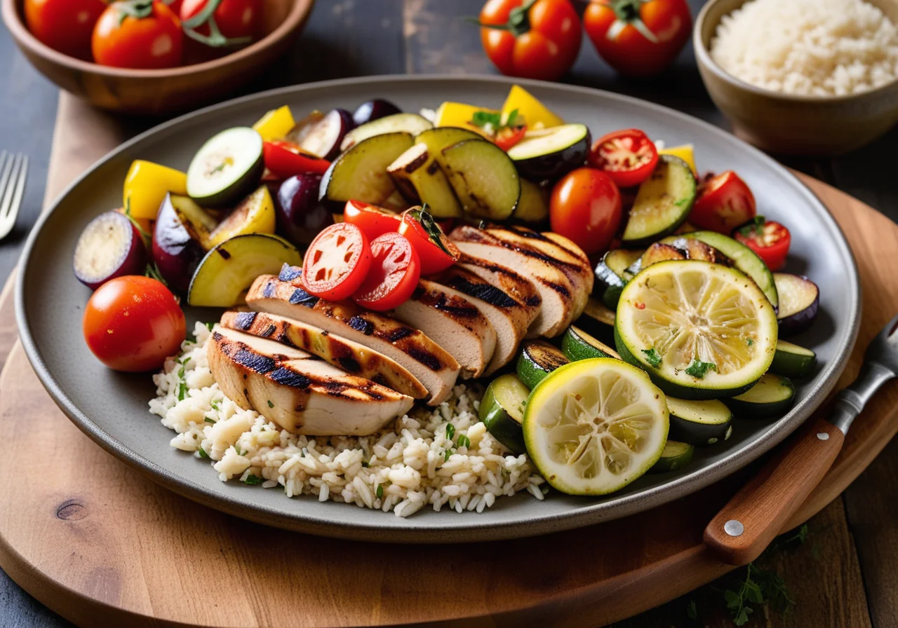 Lemon Chicken Breast with Ratatouille Vegetables