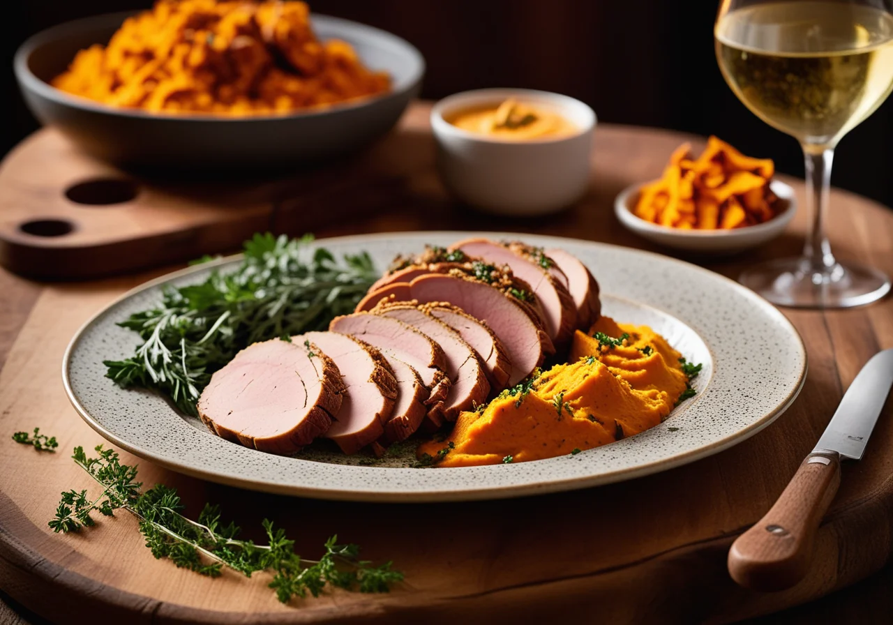 Turkey Roast with Mashed Sweet Potatoes