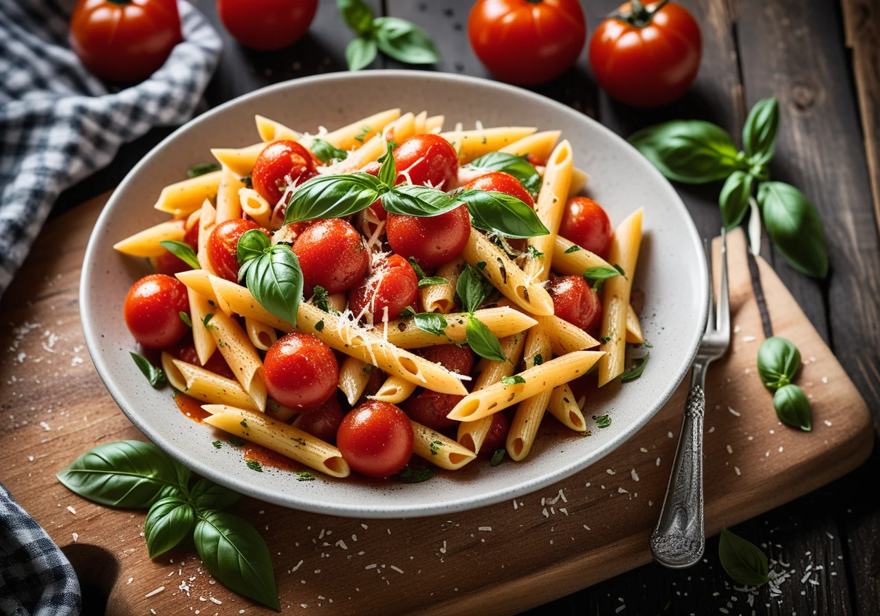 Pasta with Tomato Basil Sauce