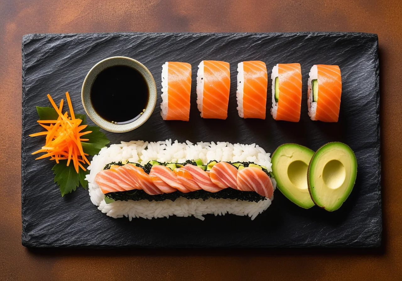 Temaki with Salmon and Caviar