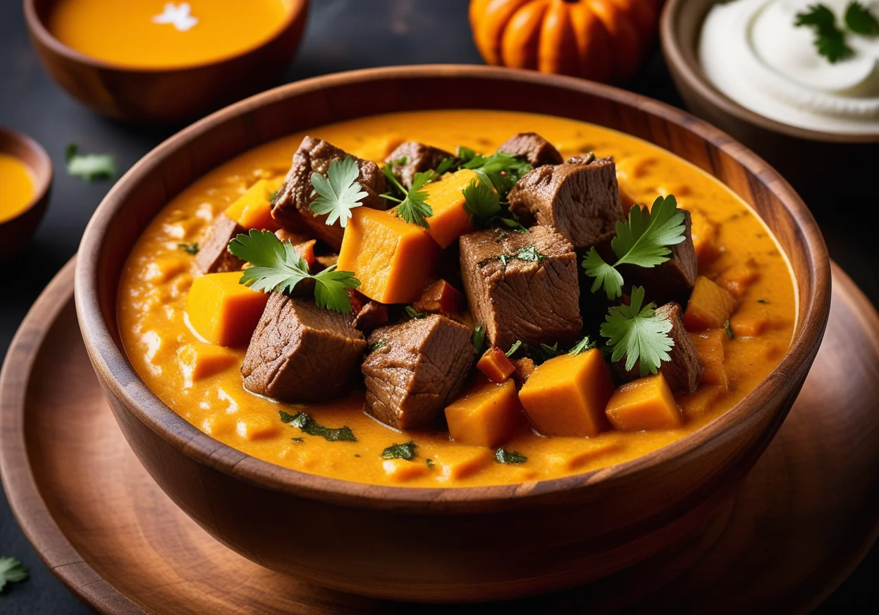 Indian Lamb Stew with Yogurt Sauce