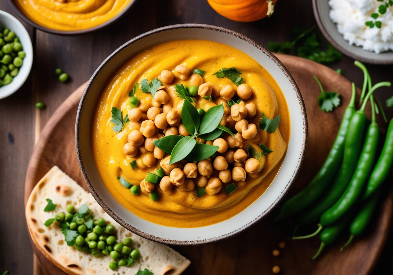 Curried Vegetables with Flatbread