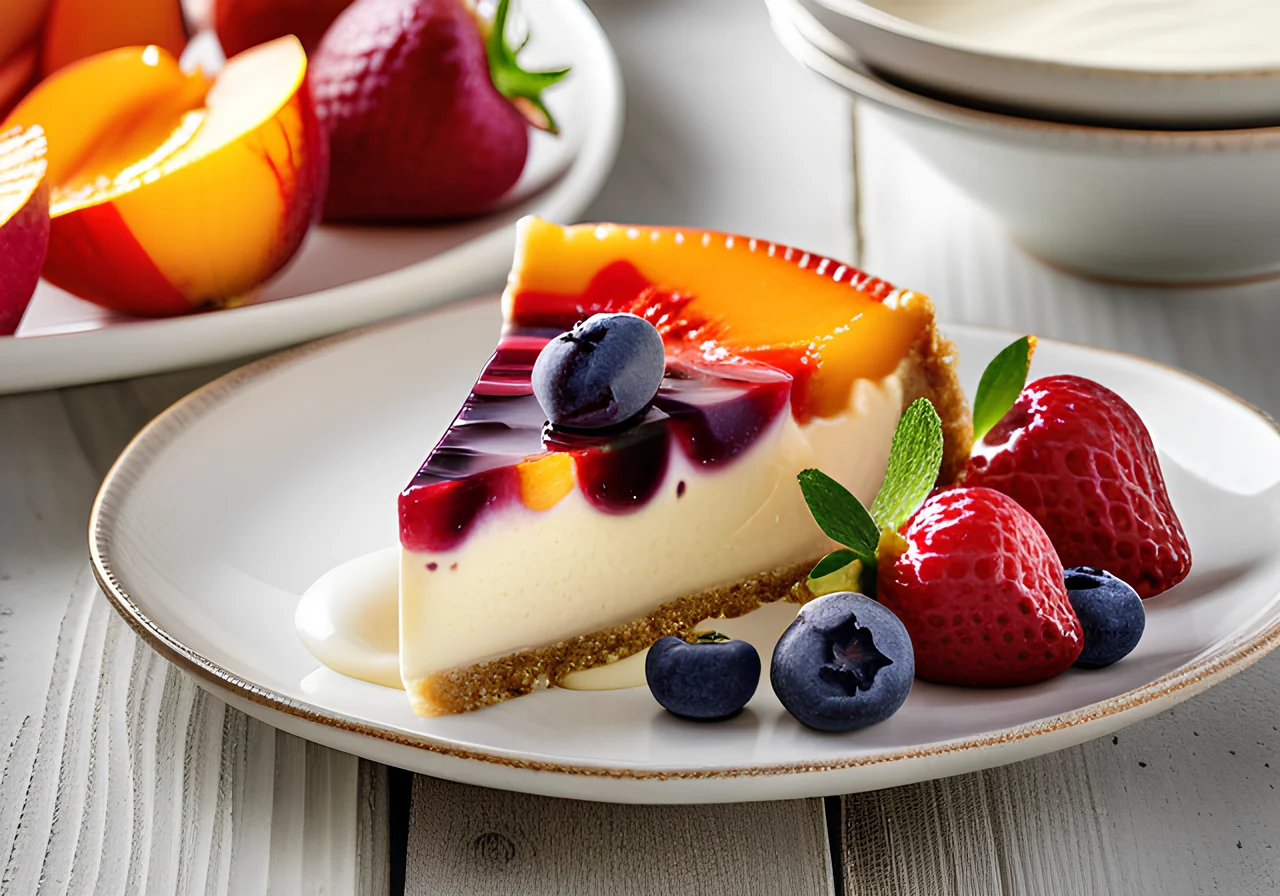 Berry Nectarine Cheesecake