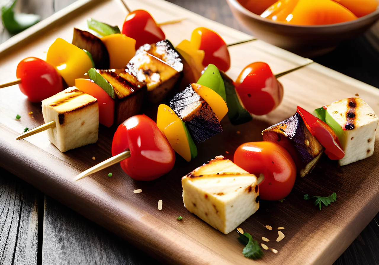 Tofu Pepper Skewers