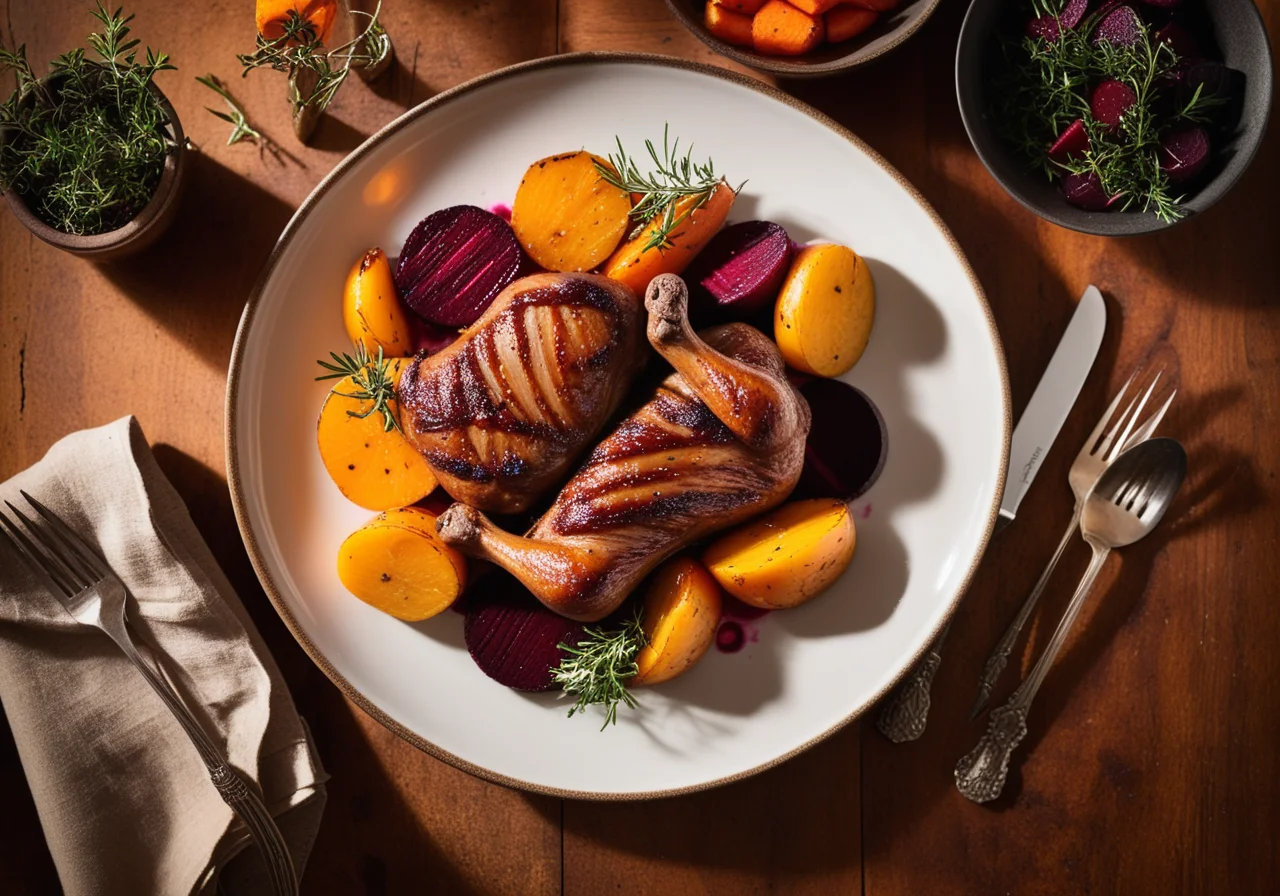 Duck Thighs with Vegetables