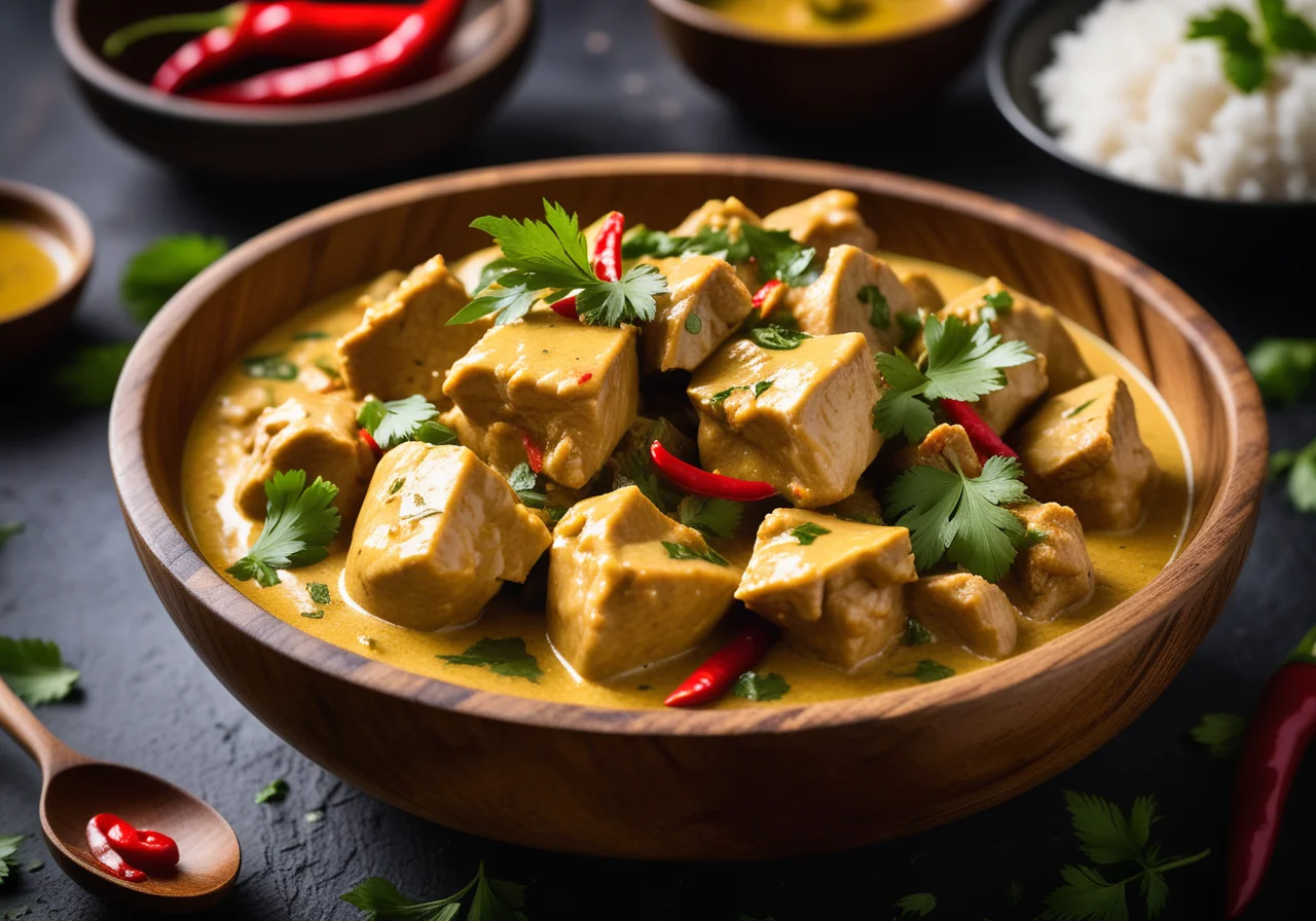 Chicken meat in Kerala style