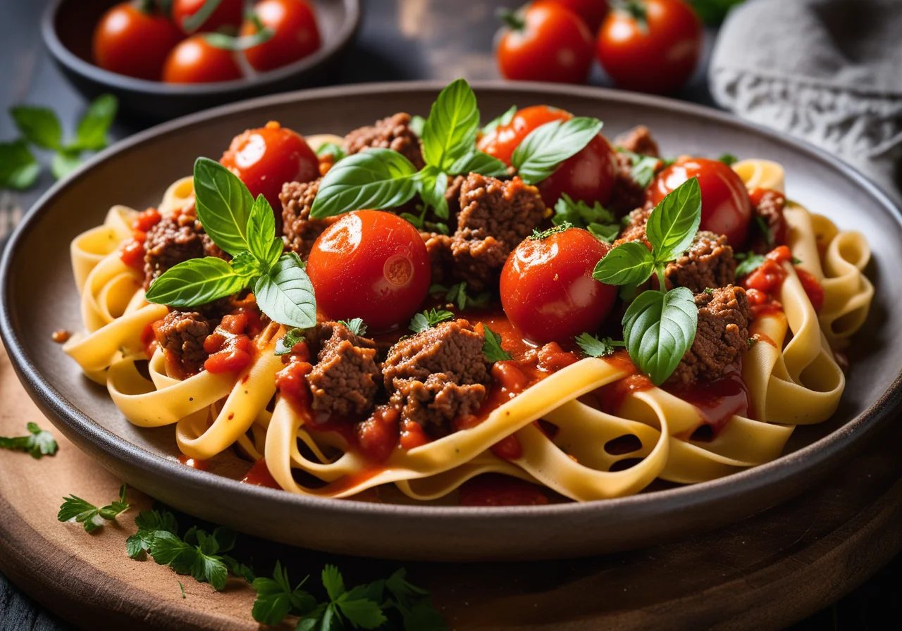 Filled Shell Pasta with Ground Beef