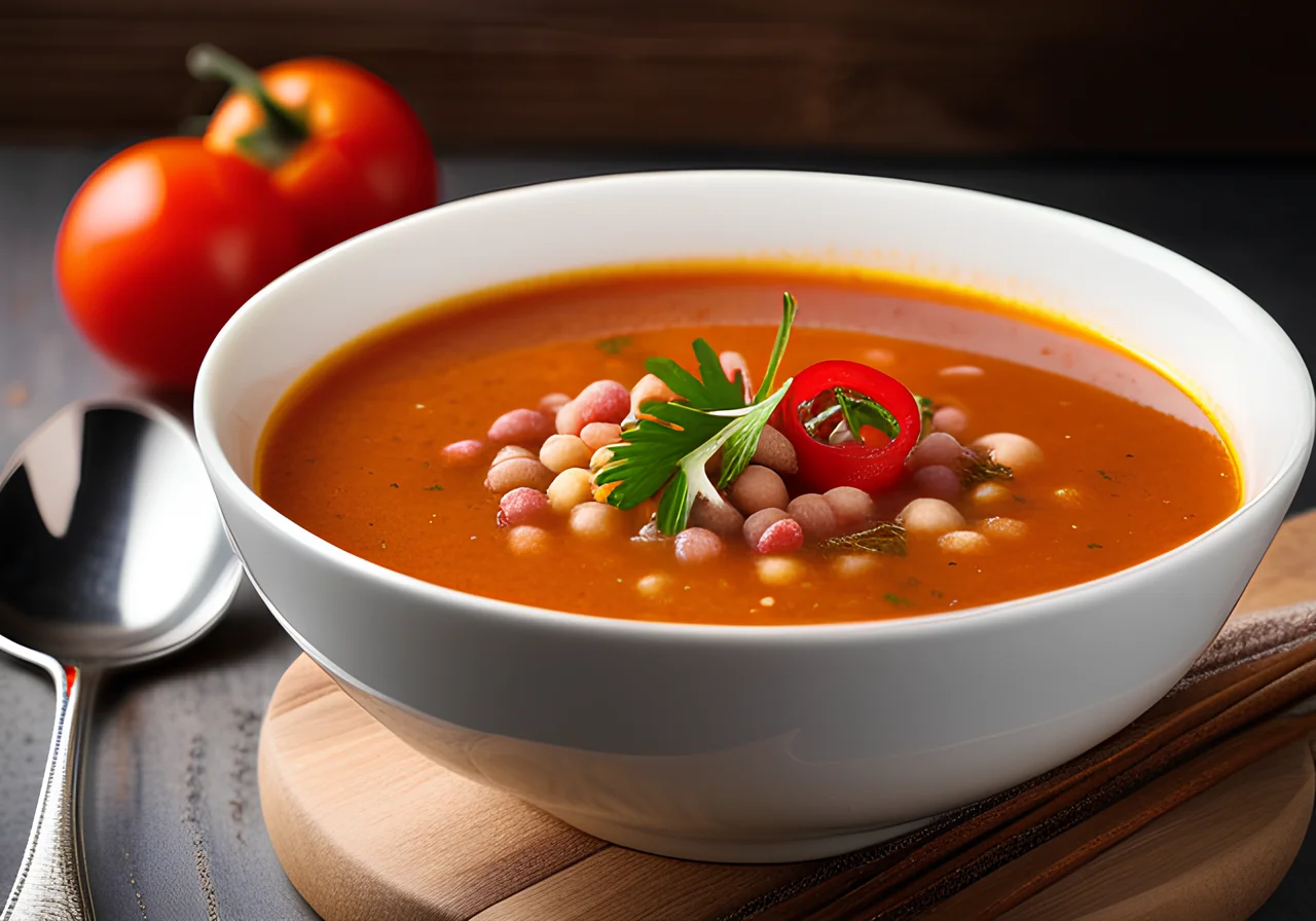 Suppe mit roten Linsen