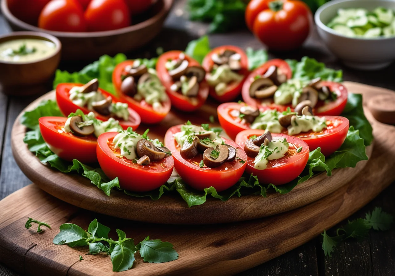 Tomato Boats with Salad Filling
