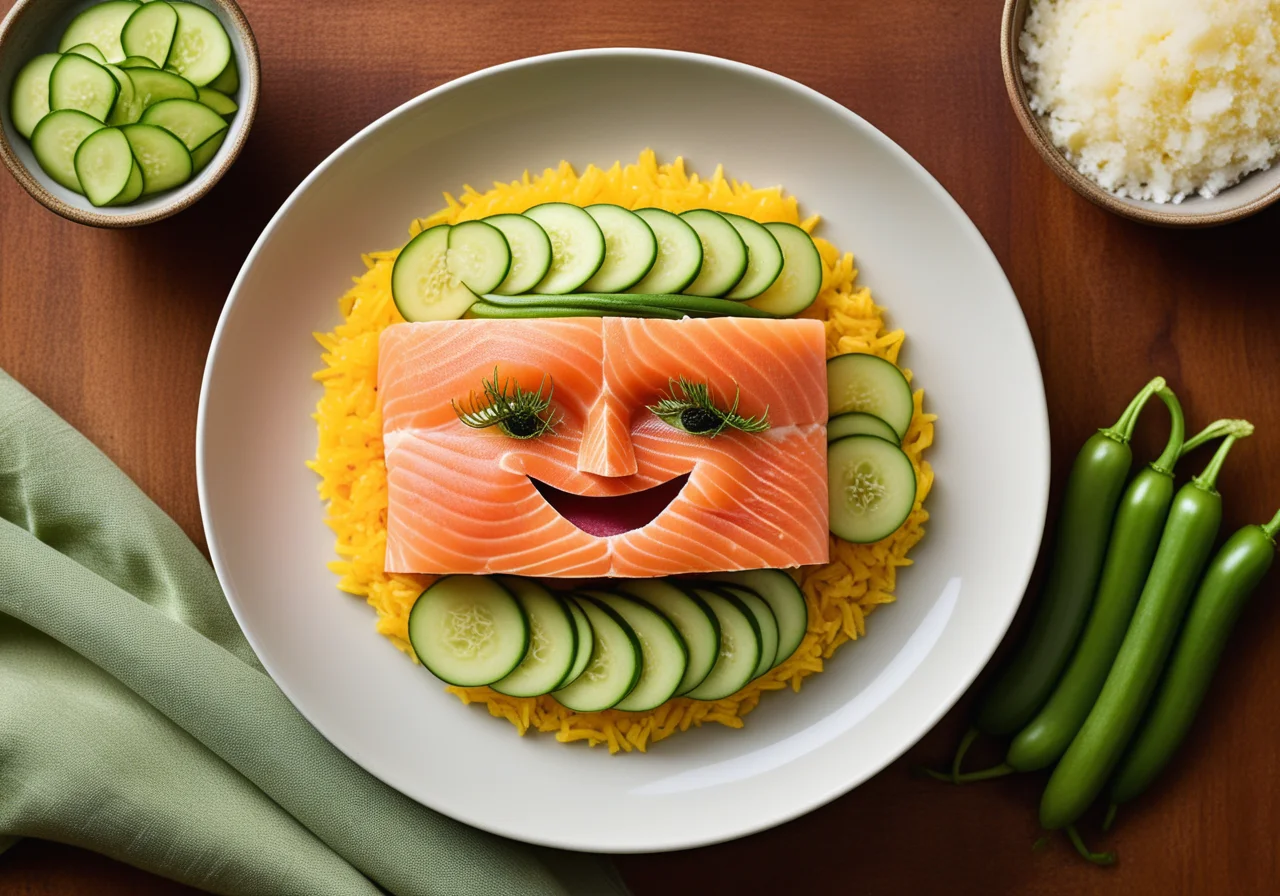 Salmon with Zucchini for Kids