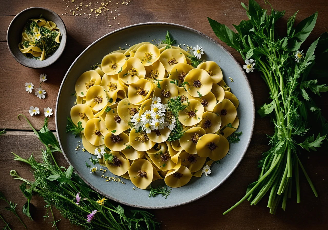 Pappardelle with Dandelion Leaf Sauce