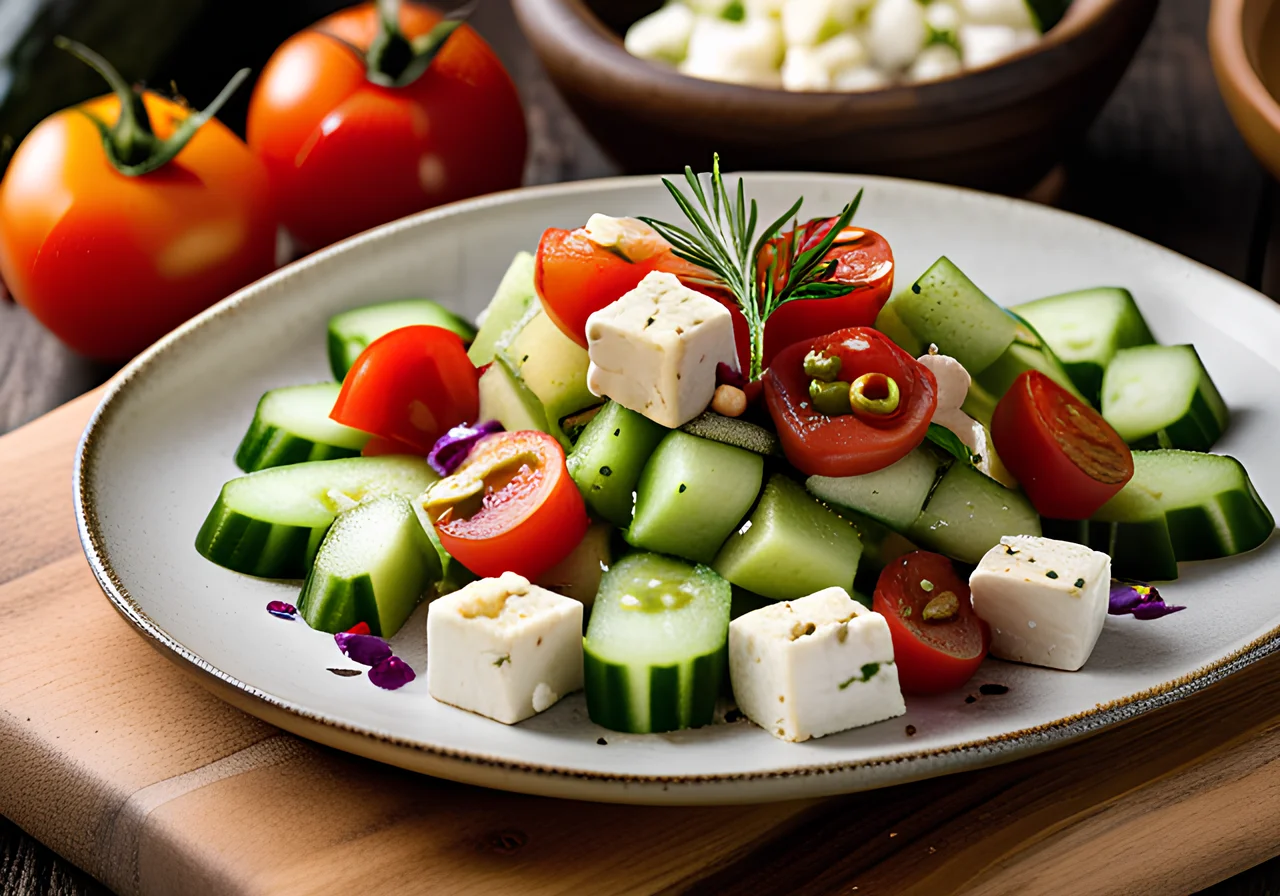 White Bean Salad with Sheep Cheese