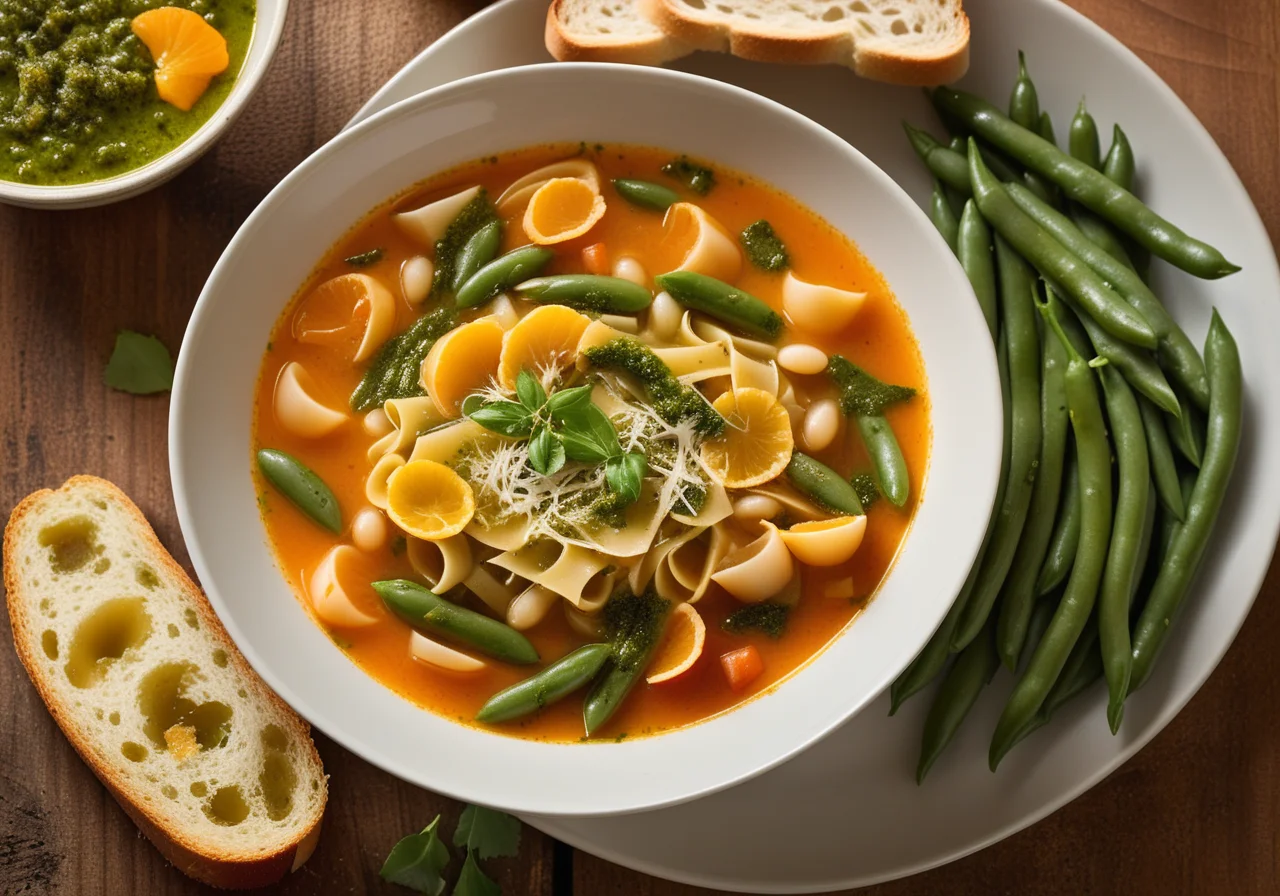 Vegetarian Minestrone with Thick Beans and Pasta