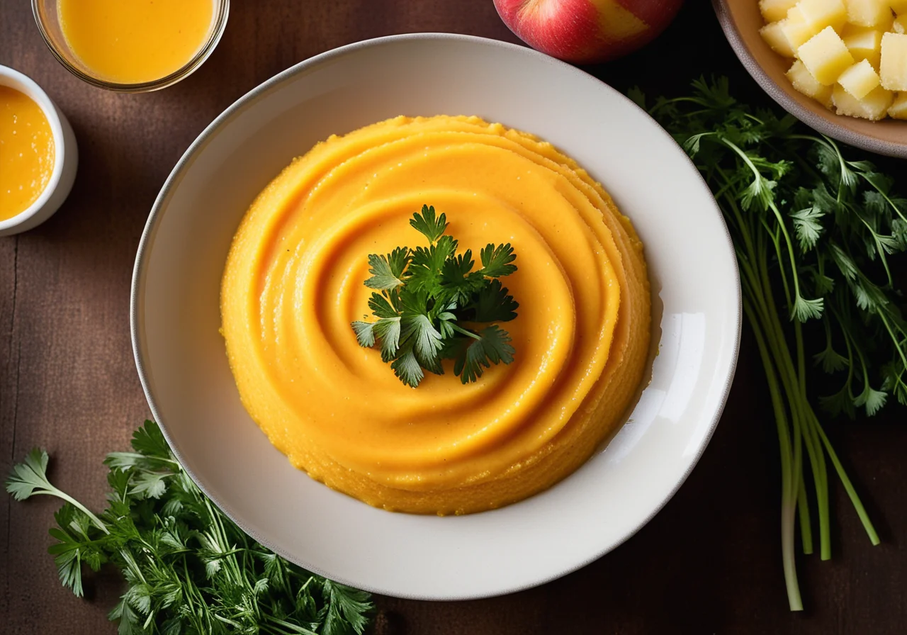 Carrot puree with millet for babies