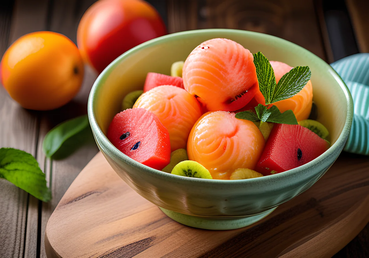Orange‑Kiwi Ice Cream and Tomato‑Watermelon Ice Cream