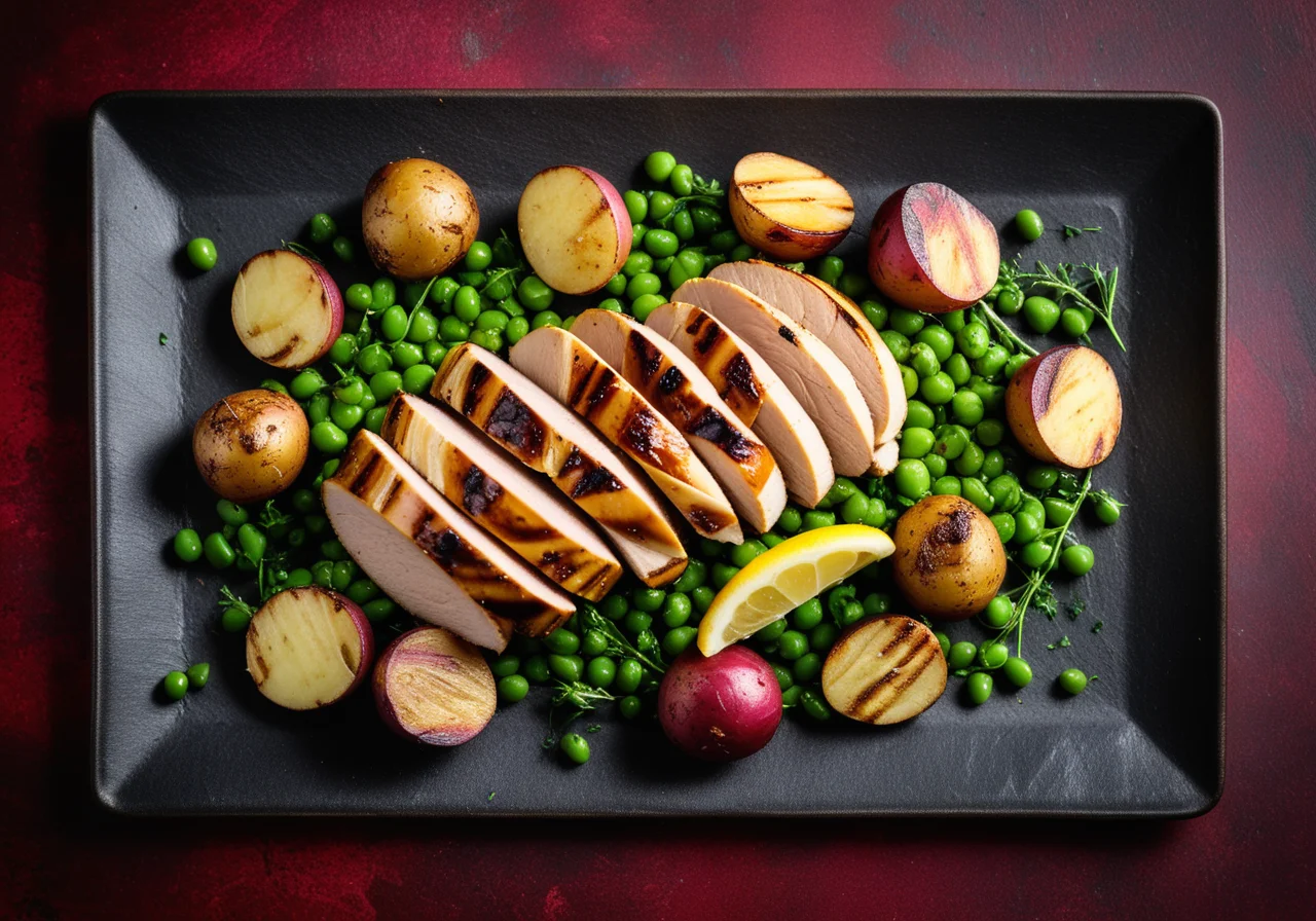 Chicken Breast with Peas and Red Potatoes