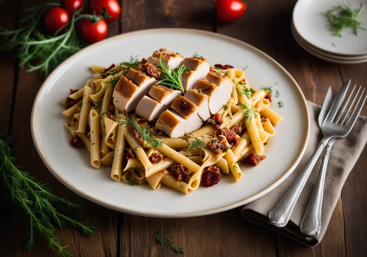 Pasta with Chicken Strips