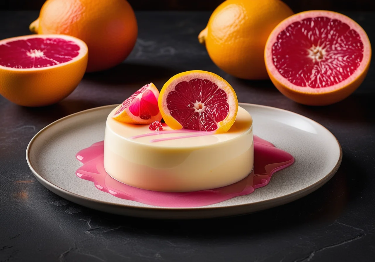 Lemon Mousse with Grapefruit