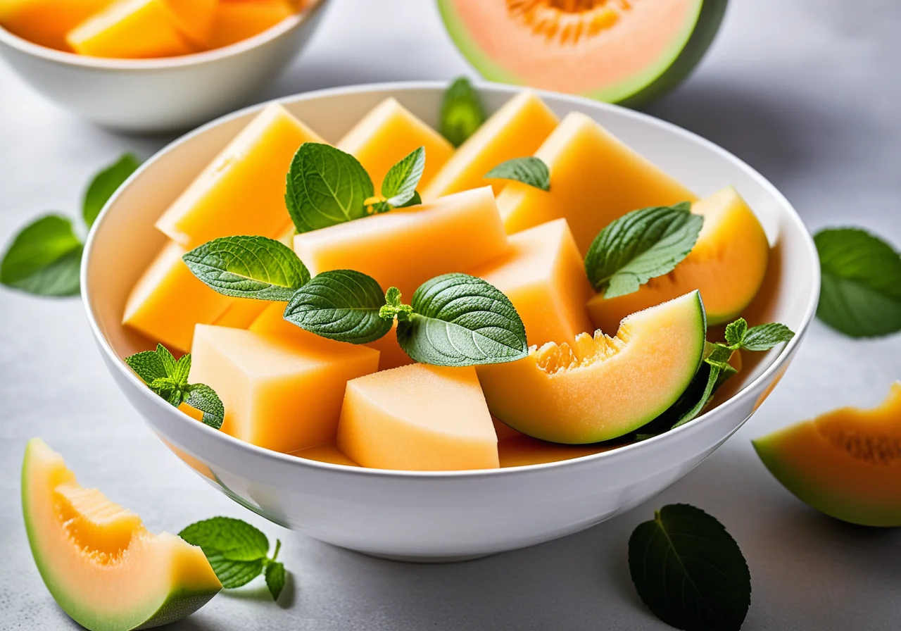Melon Cold Bowl with Mint