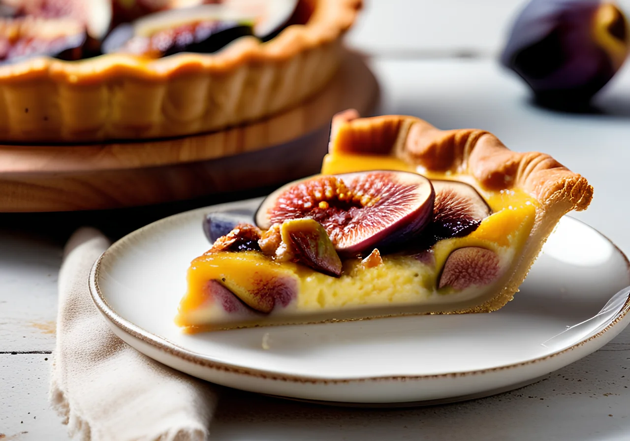 Chestnut-Fig Quiche with Cheese