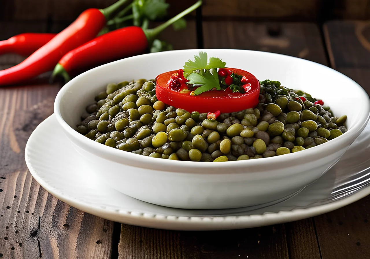 Green Lentils with Chili and Lemon