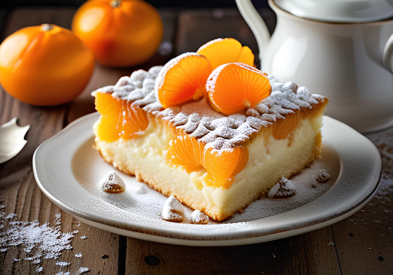 Quark Cake with Mandarins