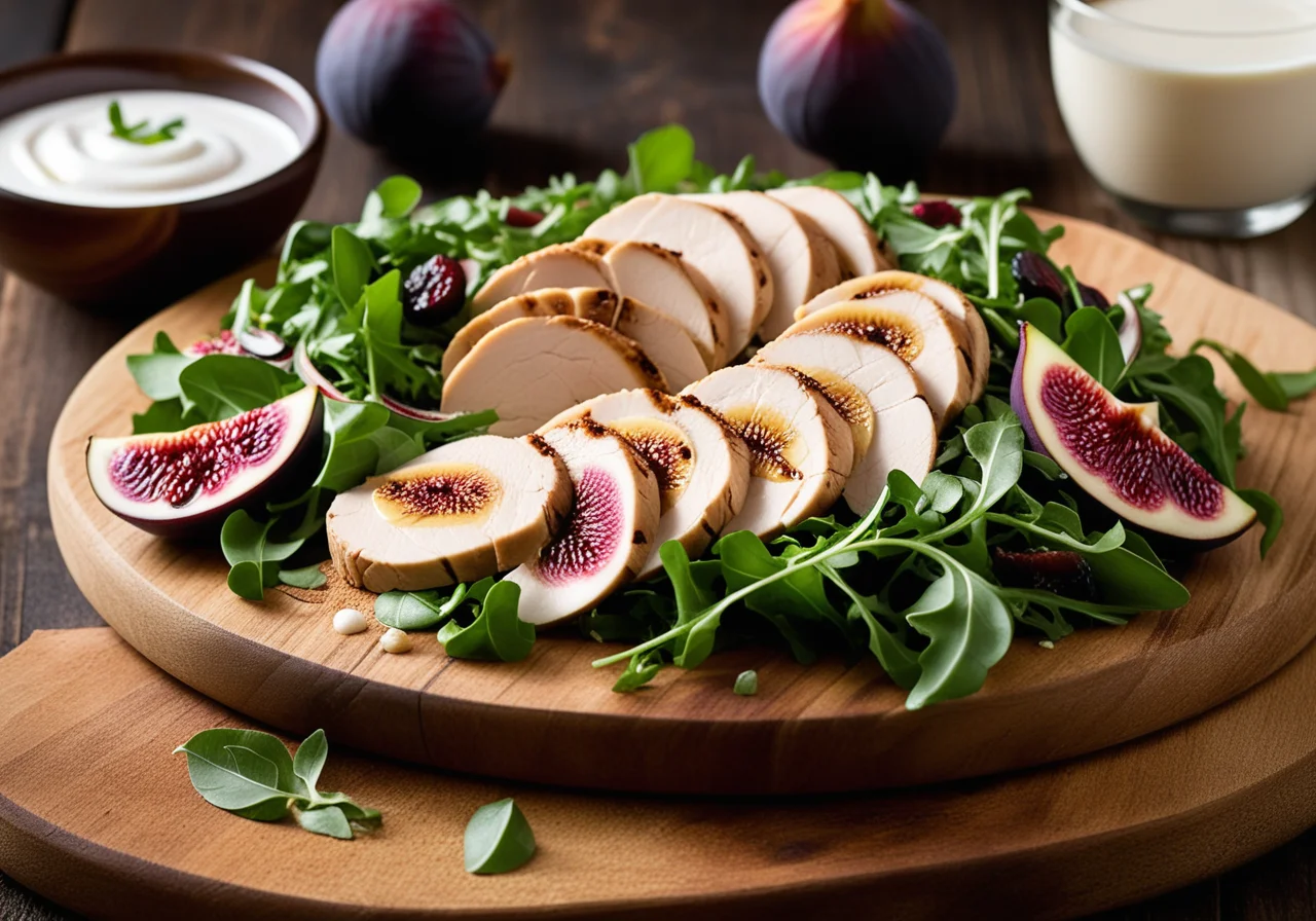 Arugula Salad with Chicken Breast and Figs