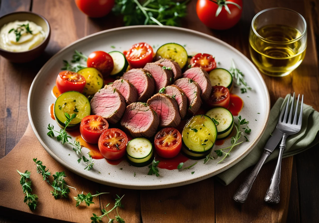 Lamb Loin with Summer Vegetables
