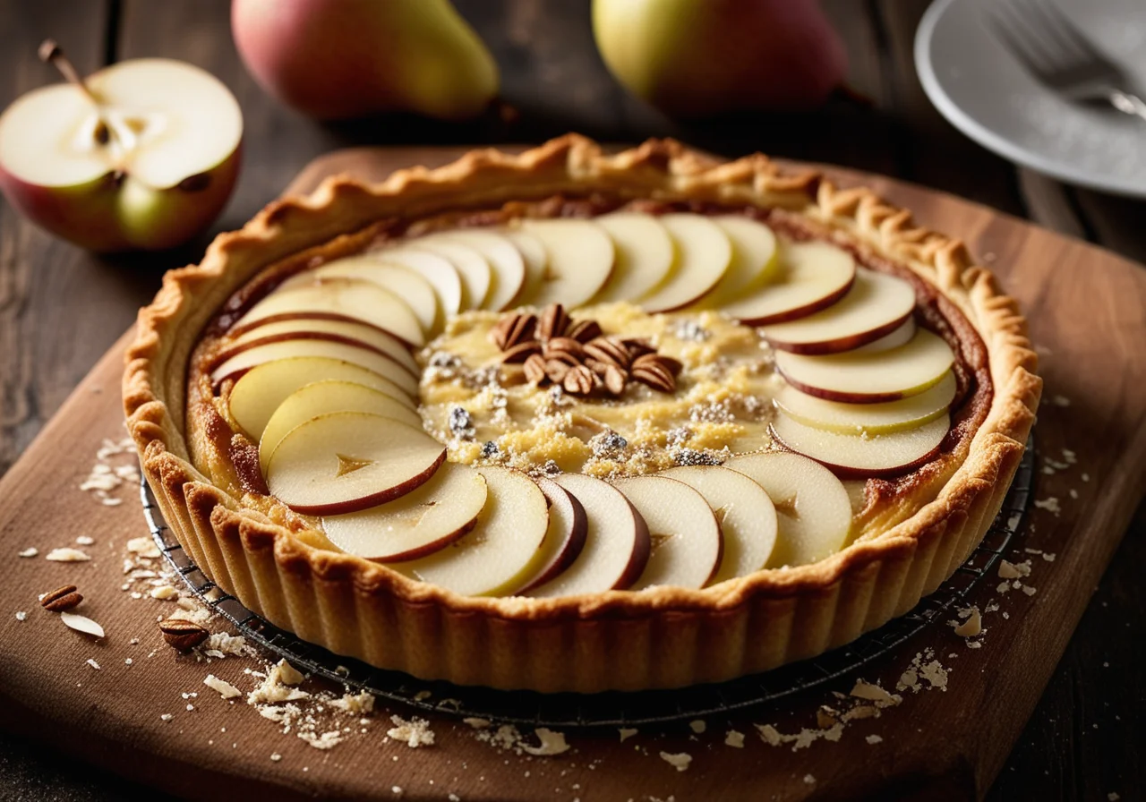 Pear and Gorgonzola Quiche