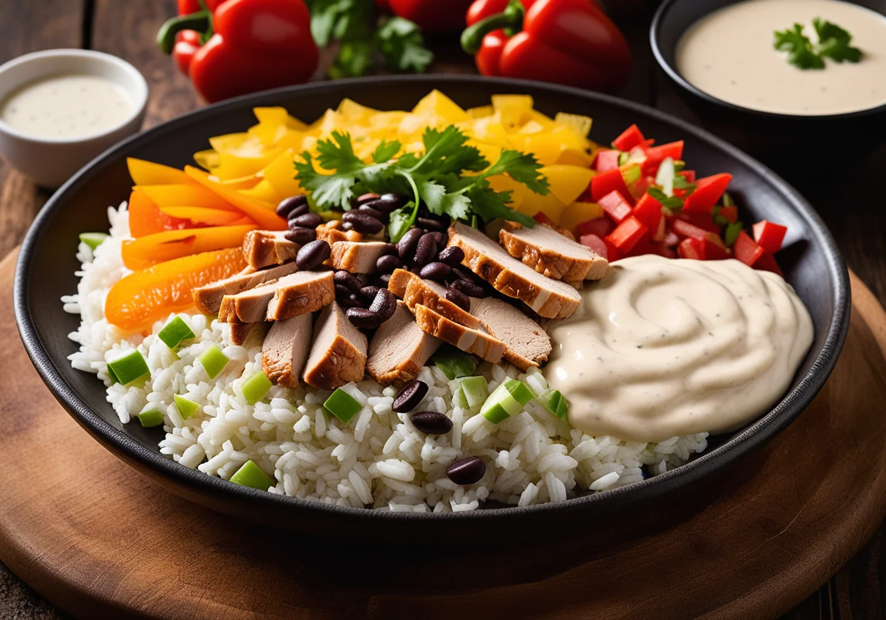 Rice with Bean Chicken Salad
