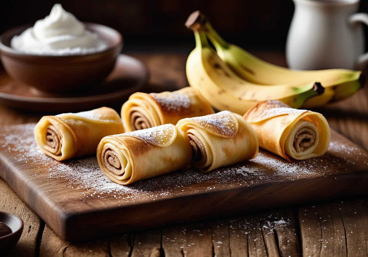 Banana in Spring Roll Wrapper Bake
