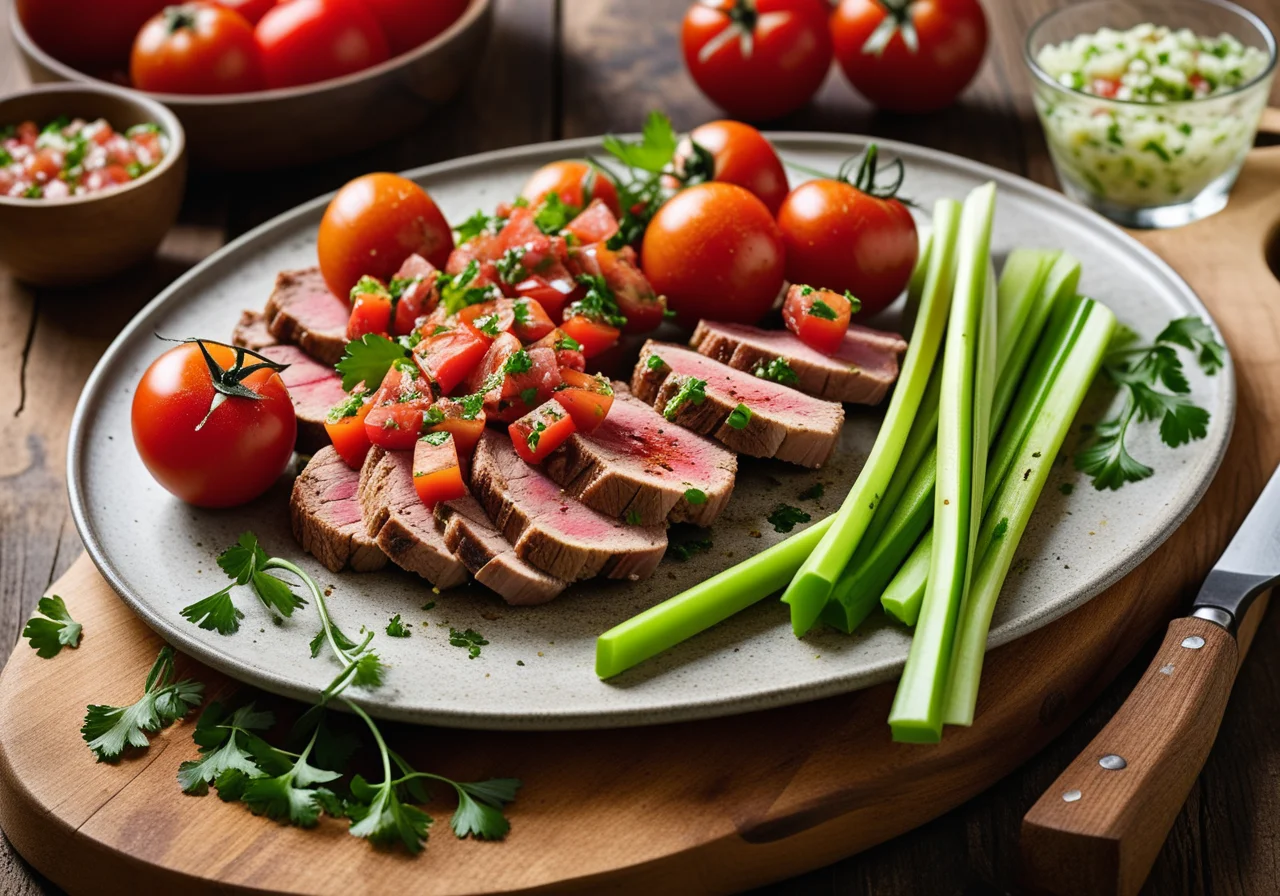 Grilled Veal with Tomatoes