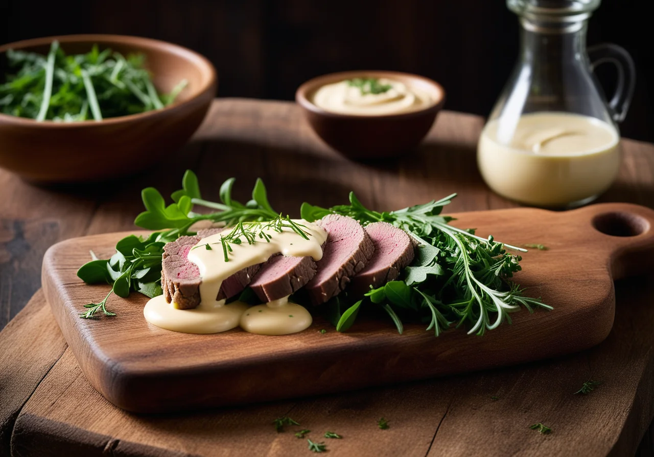Veal Tongue with Mustard Sauce