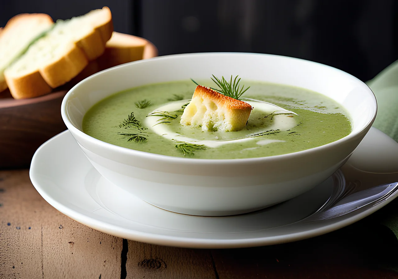 Broccoli-Zucchini Cream Soup